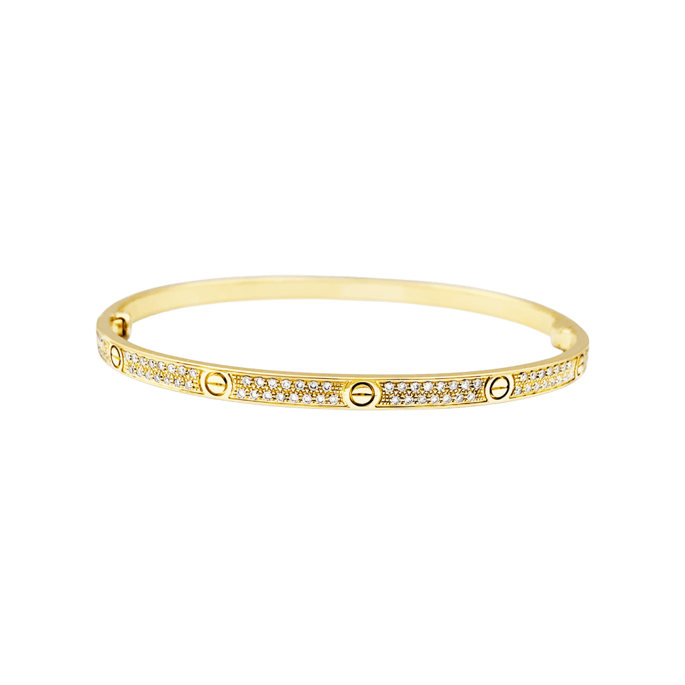 Bracelet Jonc CARTIER "Love" en or jaune et diamants - Castafiore