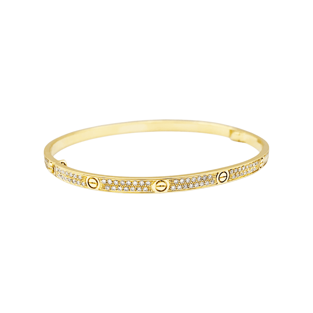 Bracelet Jonc CARTIER "Love" en or jaune et diamants - Castafiore