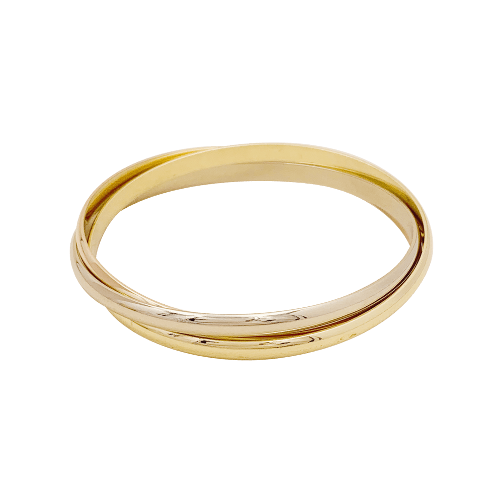 Bracelet Jonc CARTIER "Trinity Classique" en or jaune, or blanc et or rose - Castafiore