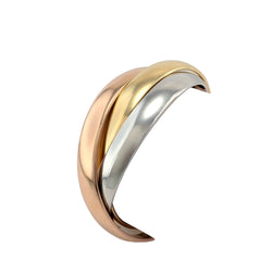 Bracelet Jonc CARTIER "Trinity" en or blanc, or jaune et or rose - Castafiore
