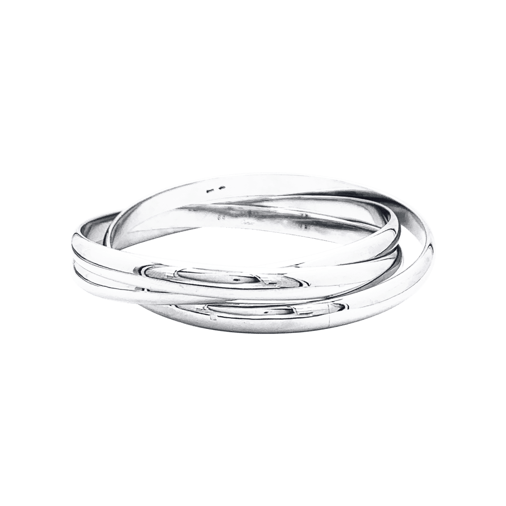 Bracelet Jonc CARTIER "Trinity" en platine - Castafiore