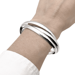 Bracelet Jonc CARTIER "Trinity" en platine - Castafiore