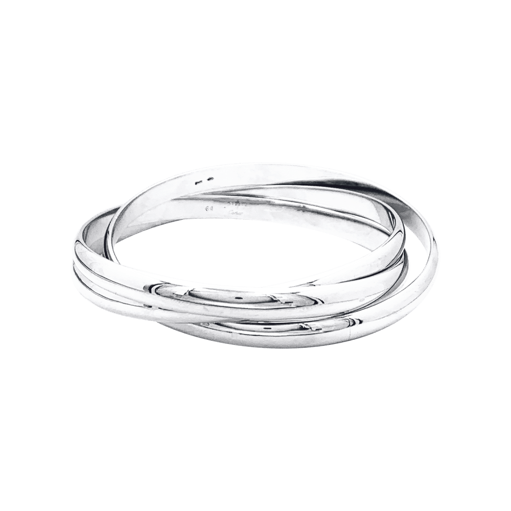 Bracelet Jonc CARTIER "Trinity" en platine - Castafiore