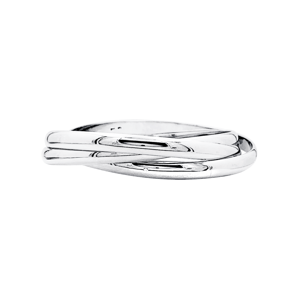 Bracelet Jonc CARTIER "Trinity" en platine - Castafiore