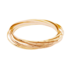 Bracelet Jonc CARTIER "Trinity Semainier" en or jaune, or blanc et or rose - Castafiore