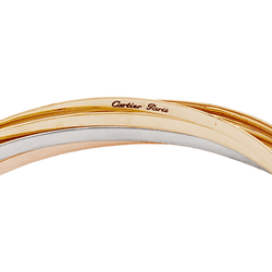 Bracelet Jonc CARTIER "Trinity Semainier" en or jaune, or blanc et or rose - Castafiore