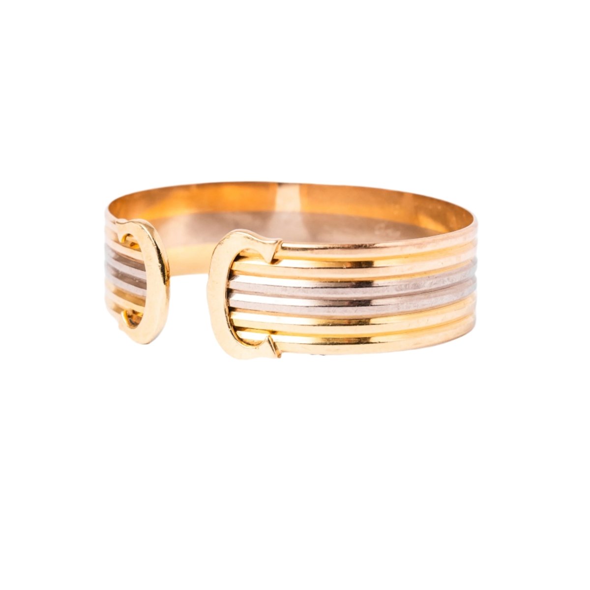 CARTIER three gold bangle bracelet