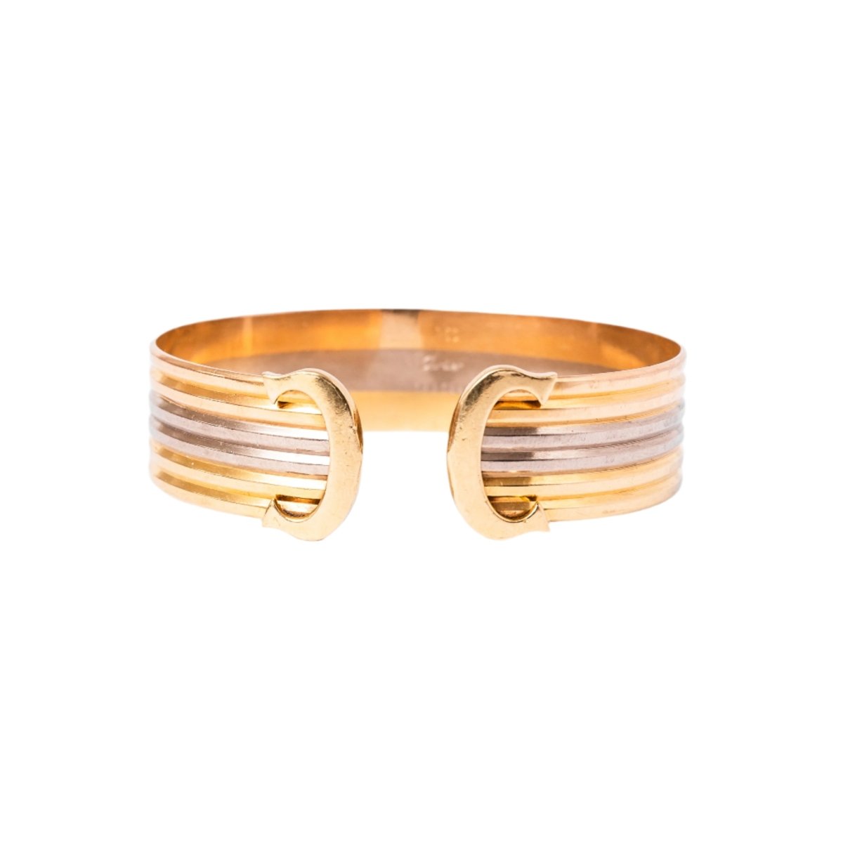 CARTIER three gold bangle bracelet