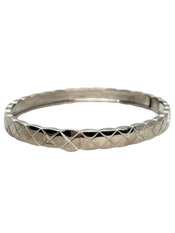 Bracelet Jonc CHANEL "Coco Crush" en or blanc et diamants - Castafiore