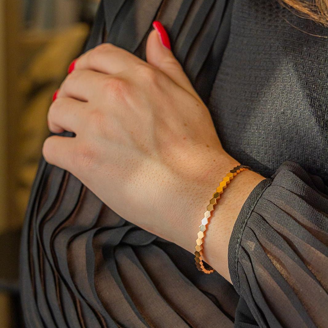 Bracelet Jonc CHAUMET "Bee My Love" en or rose - Castafiore