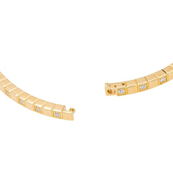 Bracelet Jonc CHOPARD "Ice Cube" en or jaune et diamants - Castafiore