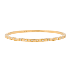 Bracelet Jonc CHOPARD "Ice Cube" en or jaune et diamants - Castafiore