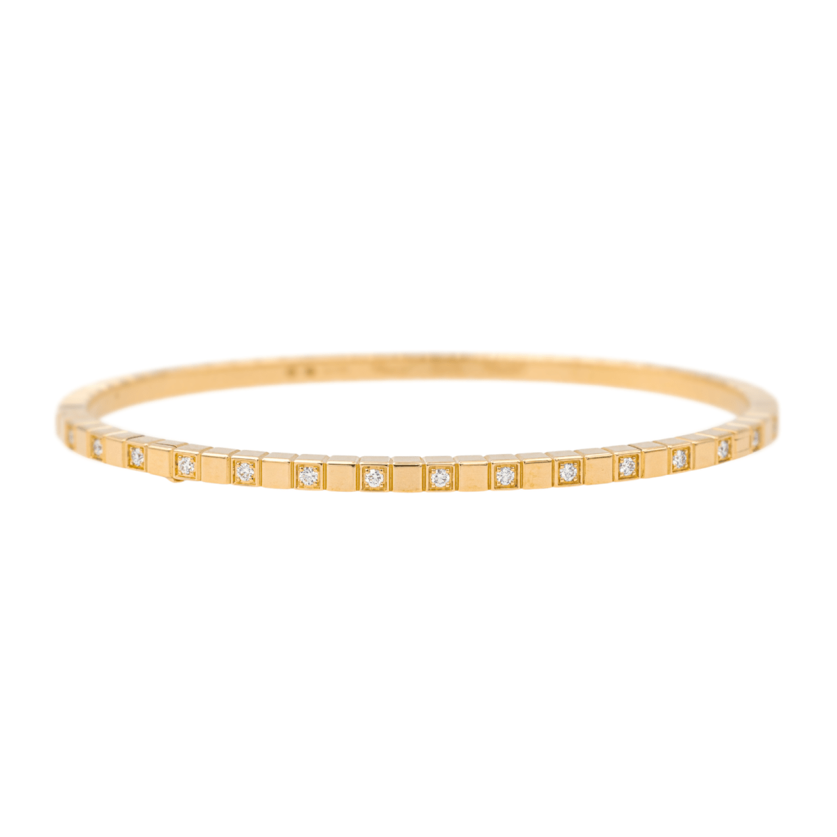 Bracelet Jonc CHOPARD "Ice Cube" en or jaune et diamants - Castafiore