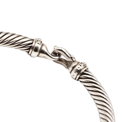 Bracelet Jonc DAVID YURMAN "Buckle Classic Cable" en argent et diamant - Castafiore