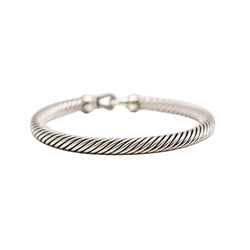 Bracelet Jonc DAVID YURMAN "Buckle Classic Cable" en argent et diamant - Castafiore