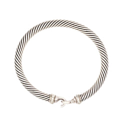 Bracelet Jonc DAVID YURMAN "Buckle Classic Cable" en argent et diamant - Castafiore