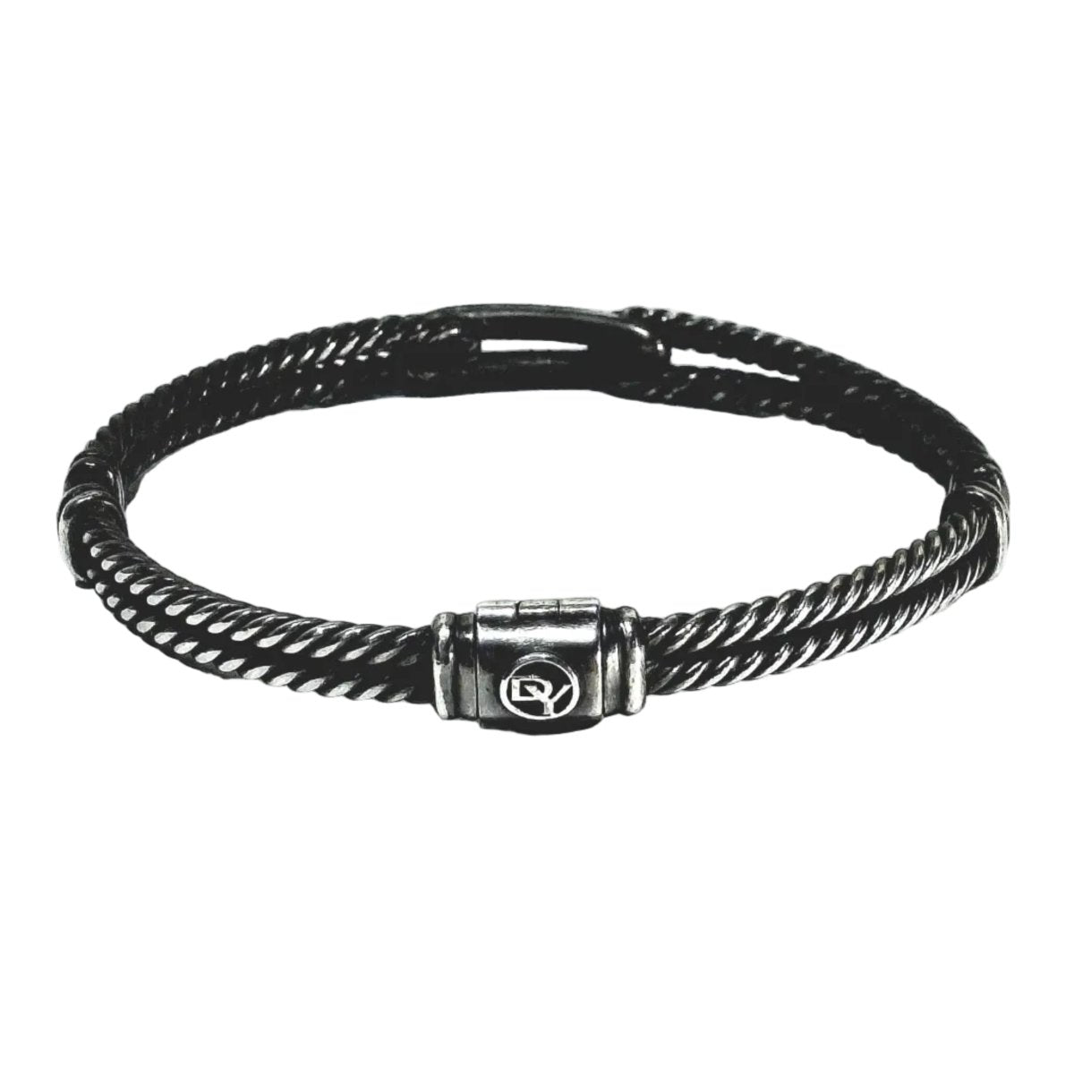 Bracelet Jonc DAVID YURMAN en argent et diamants - Castafiore