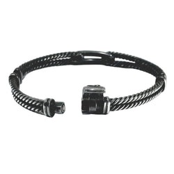 Bracelet Jonc DAVID YURMAN en argent et diamants - Castafiore