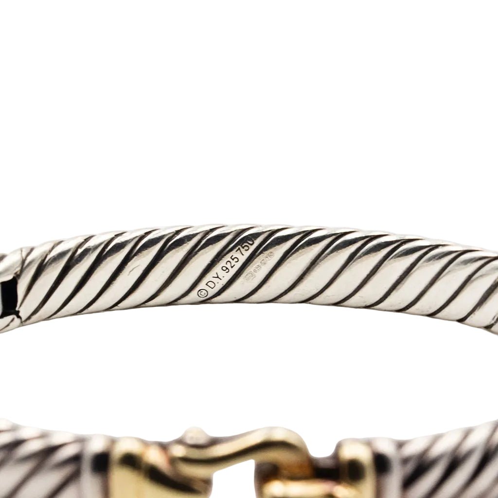 Bracelet Jonc DAVID YURMAN en argent et or jaune - Castafiore