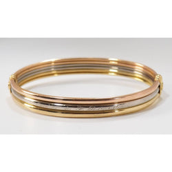 Bracelet Jonc de Cartier d'occasion 3 ors - Castafiore
