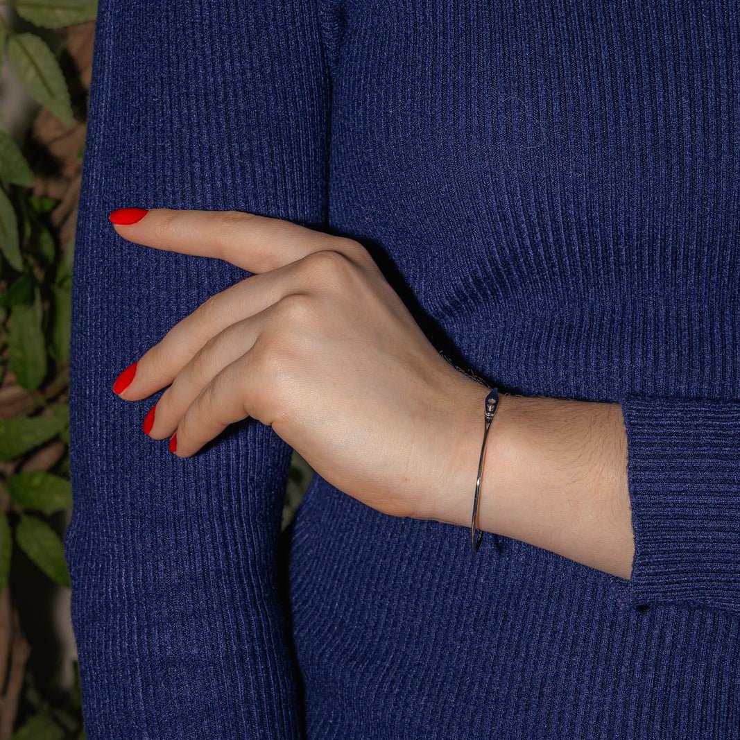 Bracelet Jonc DINH VAN "Serrure" en or blanc - Castafiore