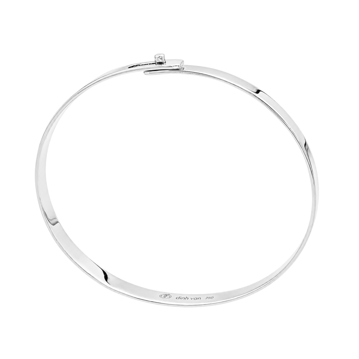 Bracelet Jonc DINH VAN "Serrure" en or blanc - Castafiore