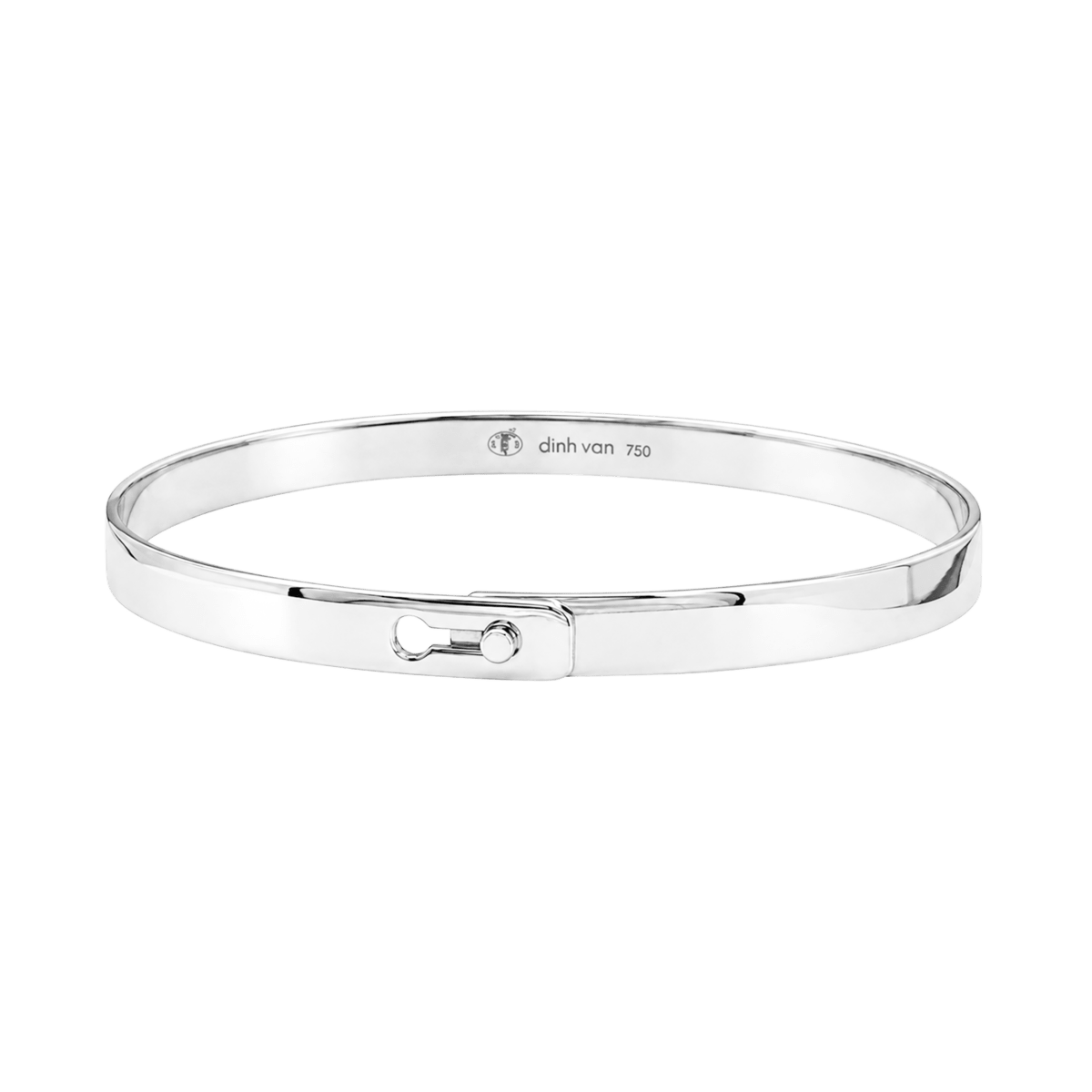 Bracelet Jonc DINH VAN "Serrure" en or blanc - Castafiore