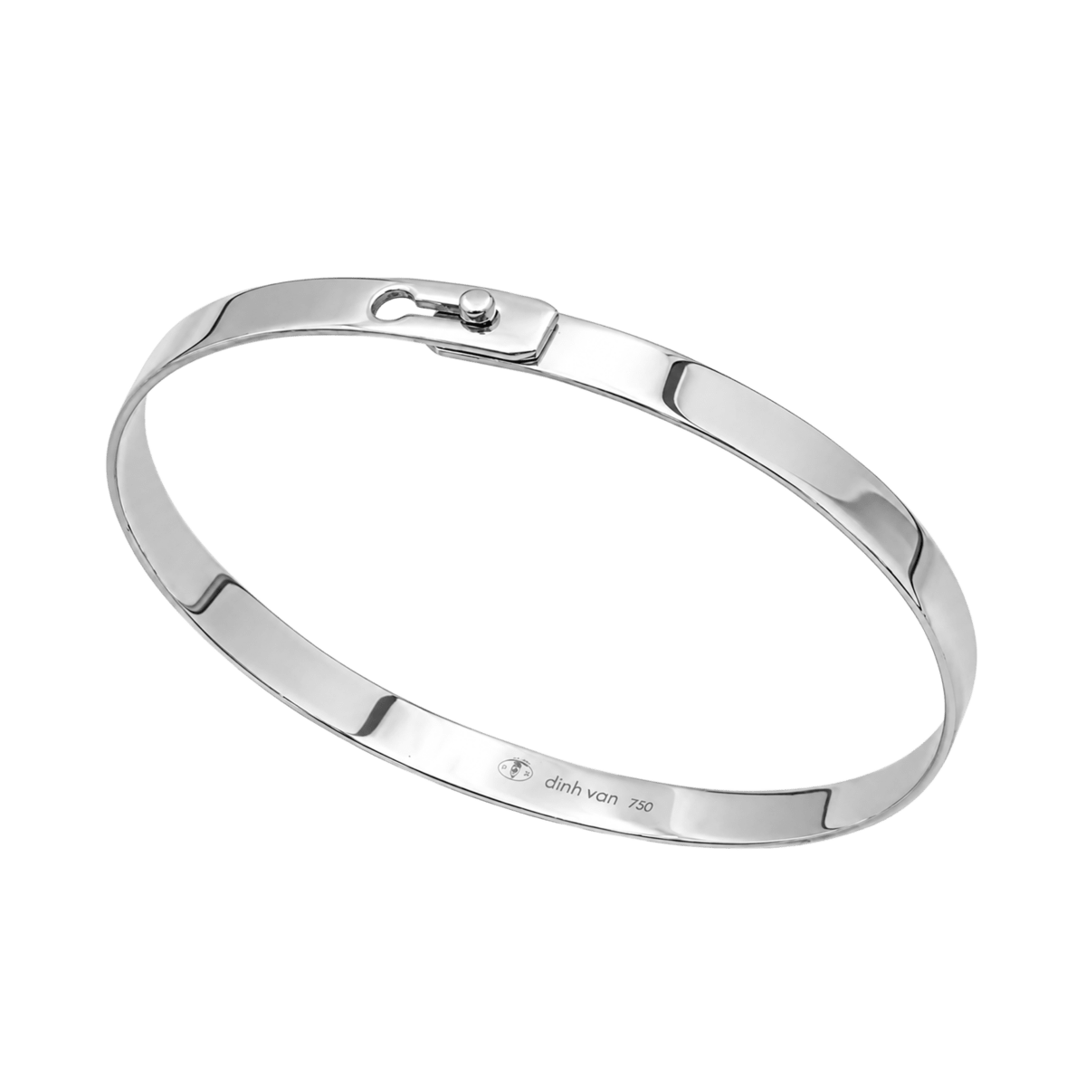 Bracelet Jonc DINH VAN "Serrure" en or blanc - Castafiore