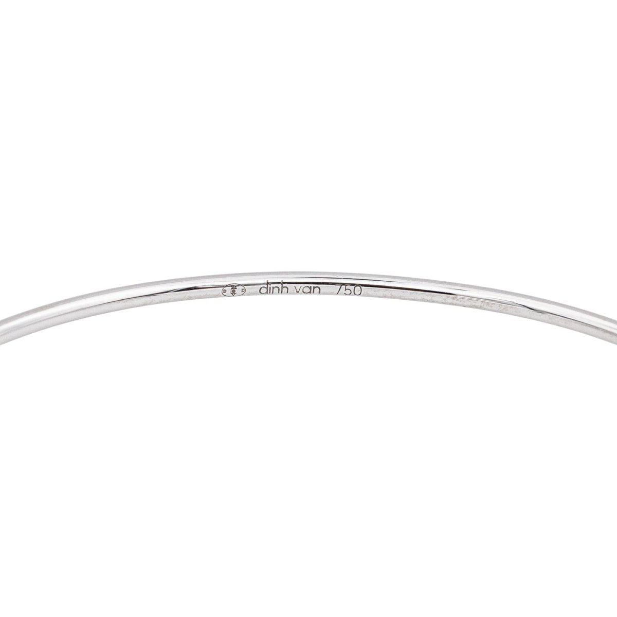 Bracelet Jonc DINH VAN "Serrure" en or blanc et diamant - Castafiore