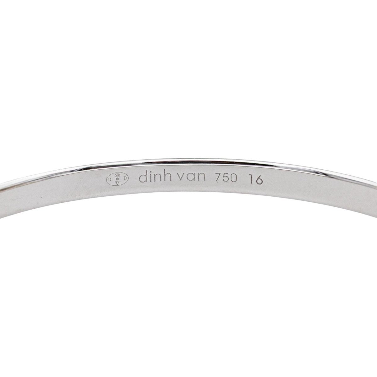 Bracelet Jonc DINH VAN "Serrure" en or blanc et diamant - Castafiore