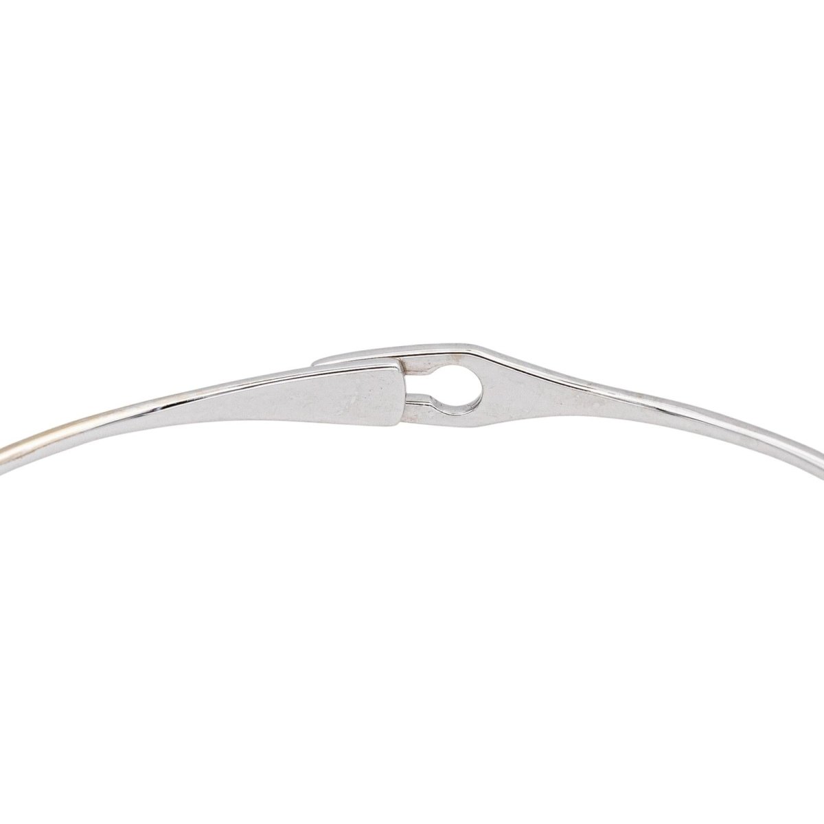 Bracelet Jonc DINH VAN "Serrure" en or blanc et diamant - Castafiore