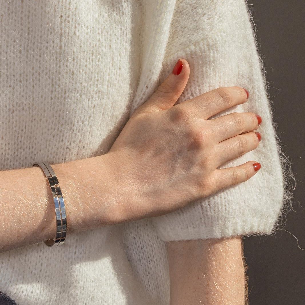 Bracelet Jonc DINH VAN "Seventies" en or blanc - Castafiore
