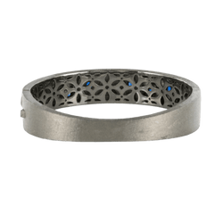 Bracelet Jonc en argent, cyanites et diamants - Castafiore