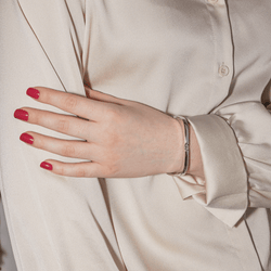 Bracelet Jonc en or blanc et diamant - Castafiore