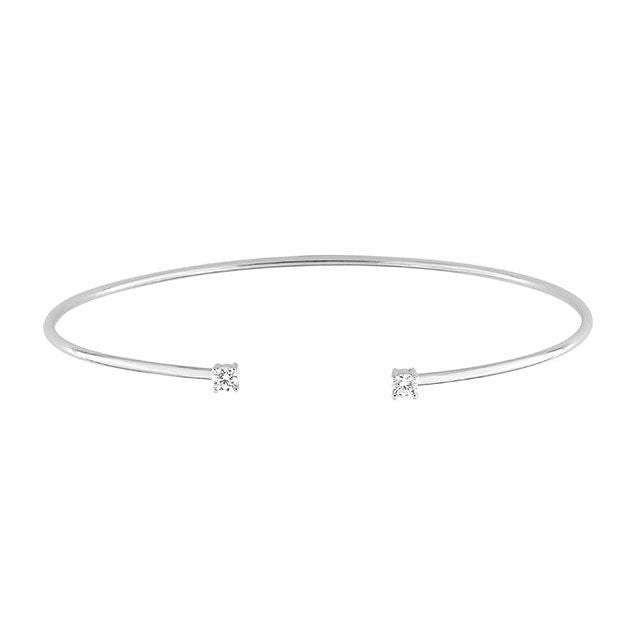 Bracelet Jonc en or blanc et diamant - Castafiore