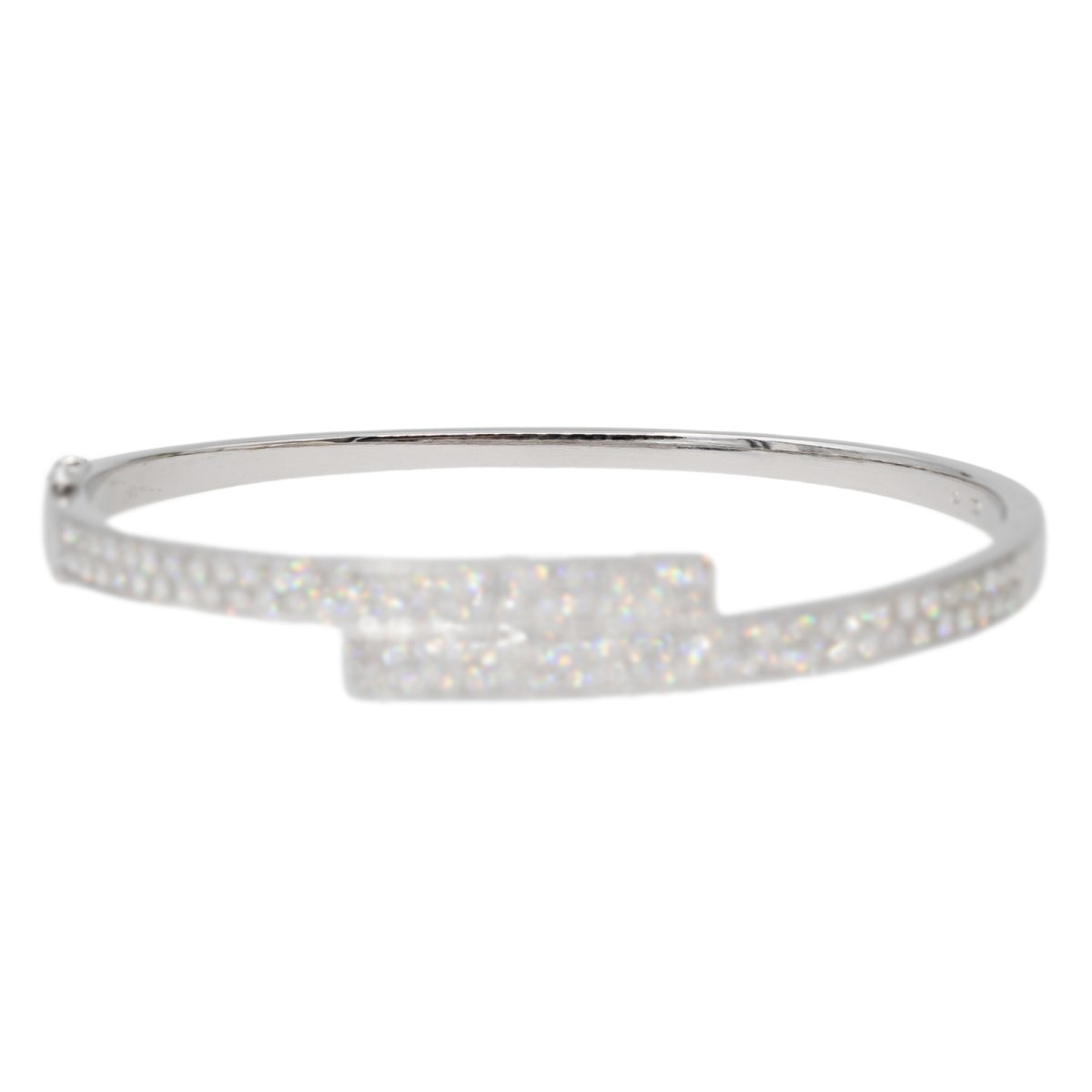 Bracelet Jonc en Or blanc et Diamant - Castafiore