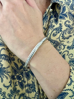 Bracelet Jonc en or blanc et diamants - Castafiore