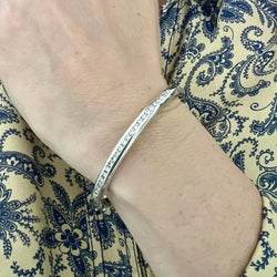 Bracelet Jonc en or blanc et diamants - Castafiore