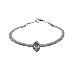 Bracelet Jonc en or blanc et diamants - Castafiore