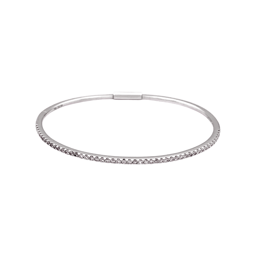 Bracelet Jonc en or blanc et diamants - Castafiore