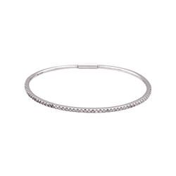Bracelet Jonc en or blanc et diamants - Castafiore