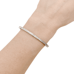 Bracelet Jonc en or blanc et diamants - Castafiore