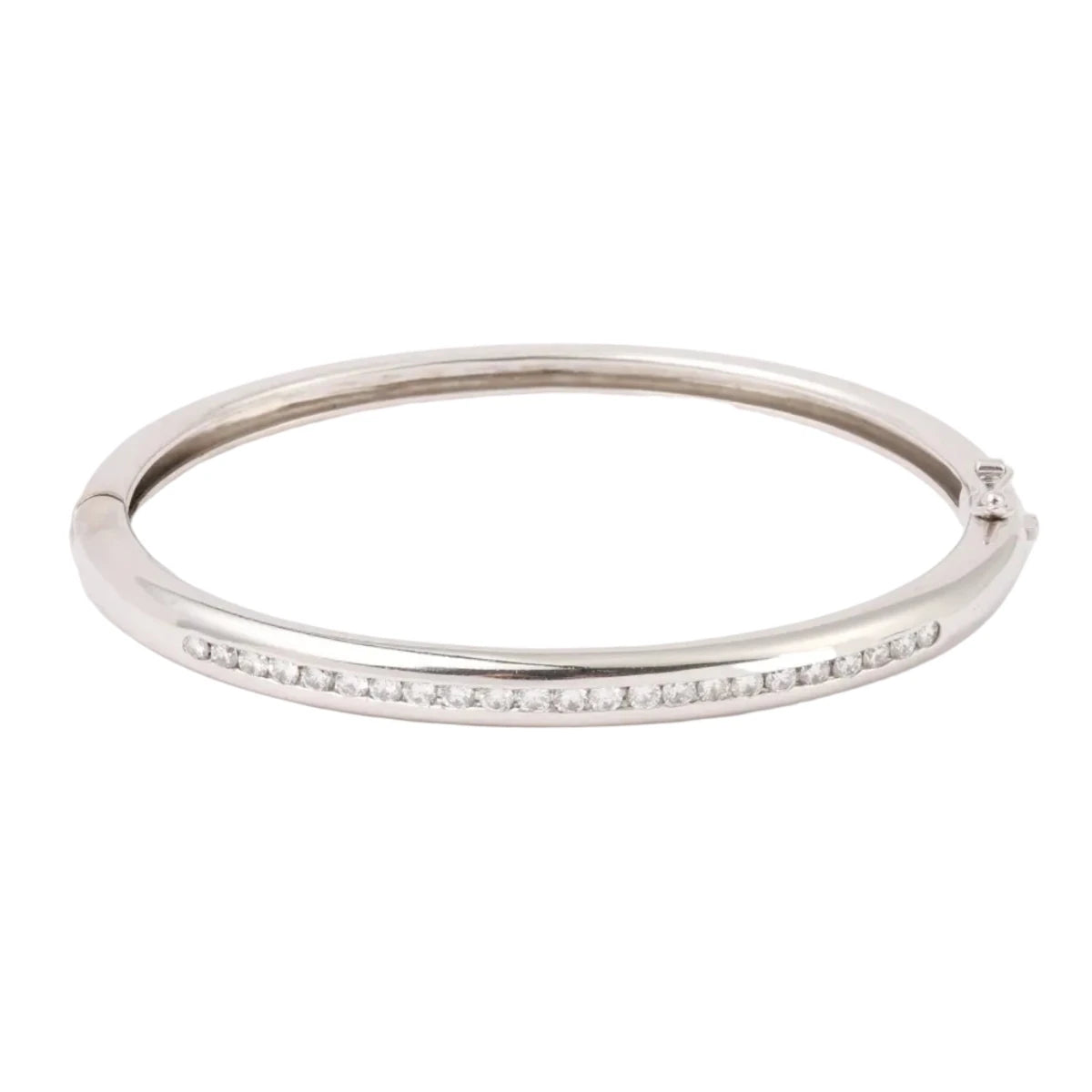 Bracelet Jonc en or blanc et diamants - Castafiore