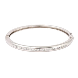 Bracelet Jonc en or blanc et diamants - Castafiore