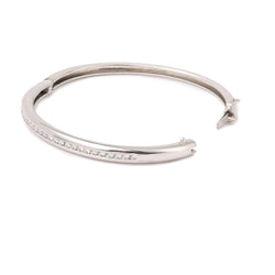 Bracelet Jonc en or blanc et diamants - Castafiore