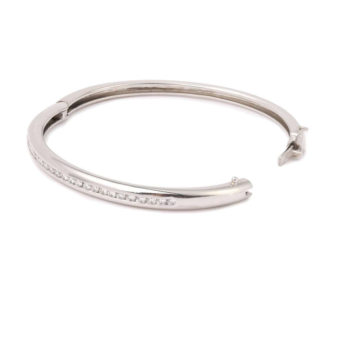 Bracelet Jonc en or blanc et diamants - Castafiore