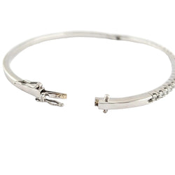 Bracelet Jonc en or blanc et diamants - Castafiore
