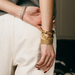 Bracelet Jonc en or blanc et diamants - Castafiore