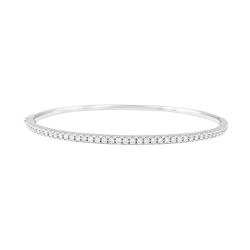 Bracelet Jonc en or blanc et diamants - Castafiore