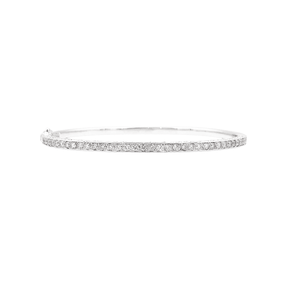 Bracelet Jonc en or blanc et diamants - Castafiore